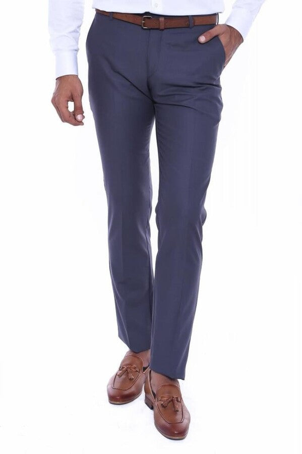 Plain Men Black Pants - Wessi