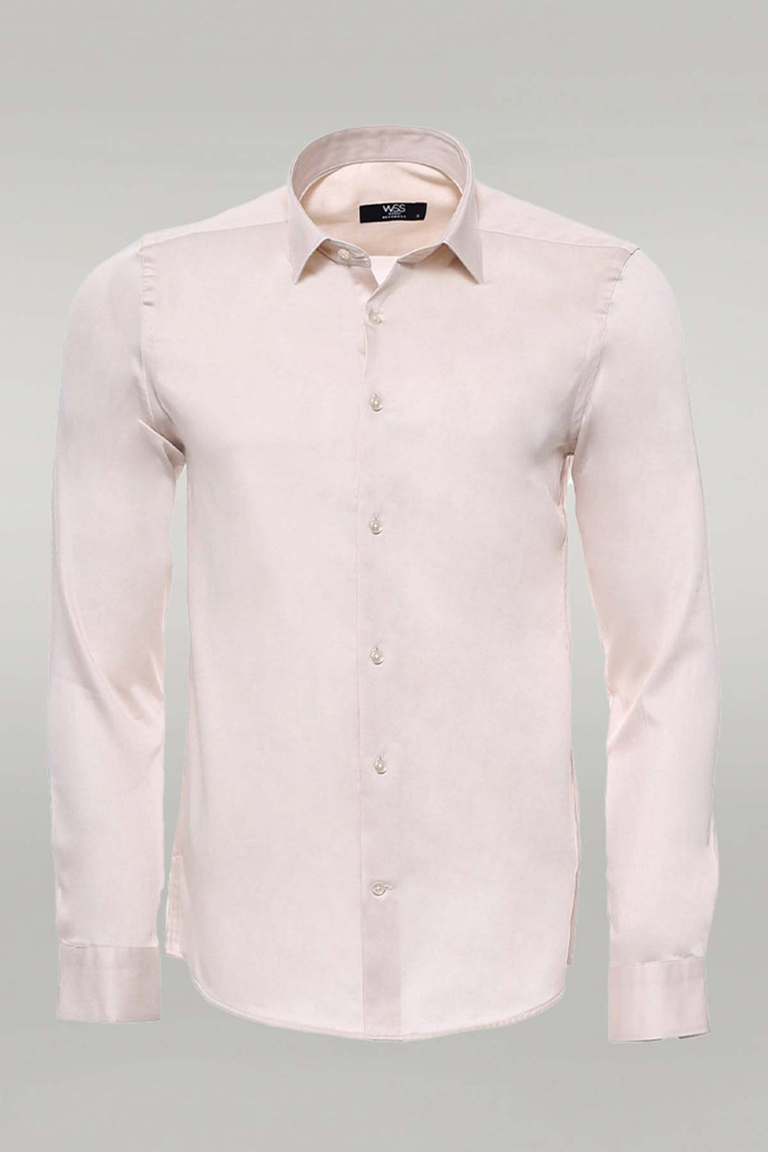 Slim Fit Long Sleeve Ivory Men Shirt - Wessi