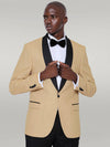 Yellow Shawl Lapel Sparkly Tuxedo Jacket - Wessi