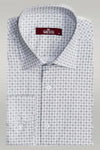 Camisa Hombre Patrón Pata De Gallo Slim Fit Crudo - Wessi