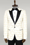 Blazer de graduación para hombre blanco slim fit estampado - Wessi