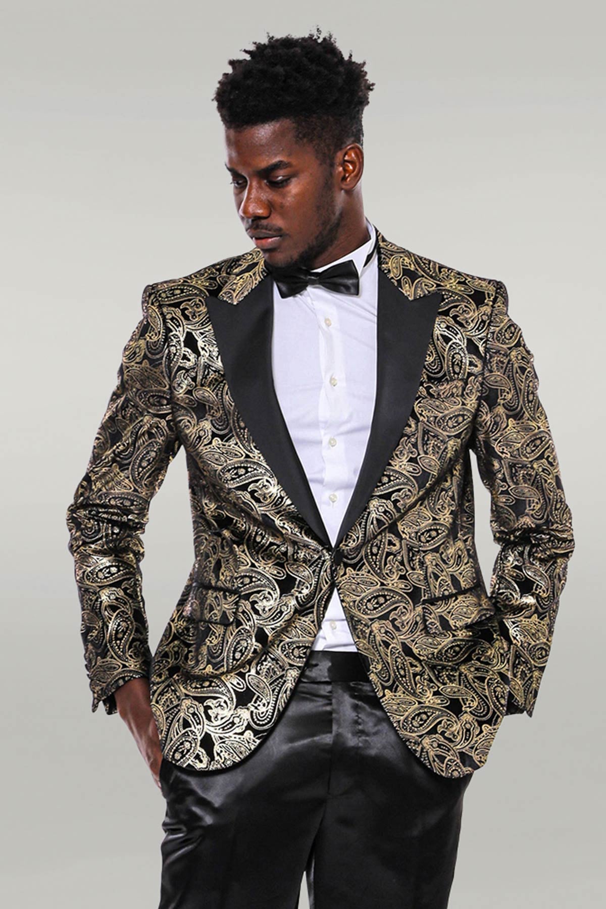 Gold blazer men best sale