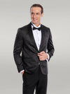 Dot Patterned Slim Fit Black Men Prom Blazer - Wessi