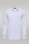 Camisa Slim Fit Crema Manga Larga - Wessi