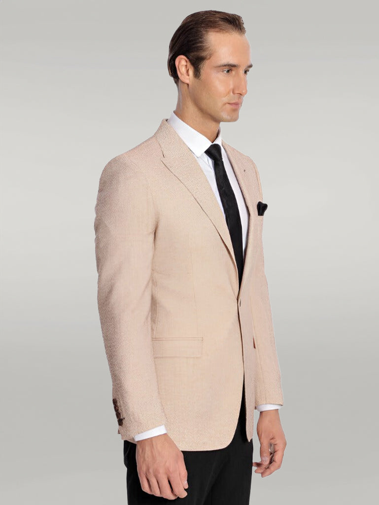 Blazer Slim-Fit Estampado Amarillo - Wessi