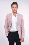 Blazer rose clair à patchs - Wessi