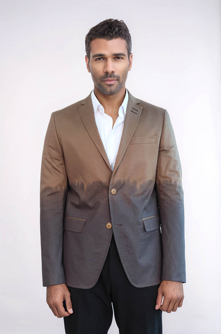 Blazer Slim Fit en coton marron - Wessi