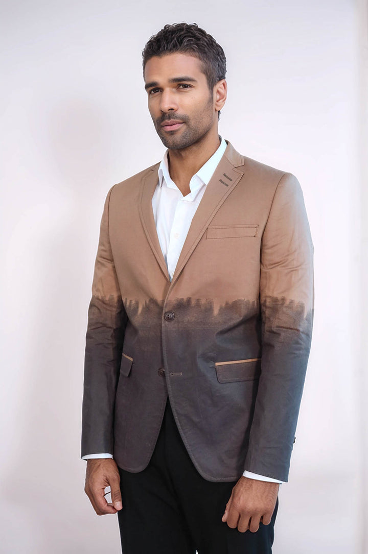 Blazer Slim Fit en coton marron - Wessi