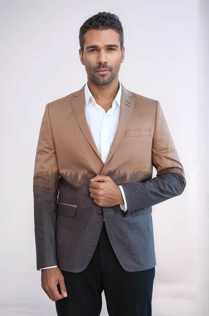 Blazer Slim Fit en coton marron - Wessi