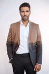 Blazer Slim Fit en coton marron - Wessi