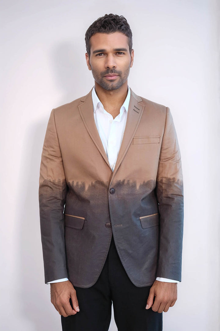 Blazer Slim Fit en coton marron - Wessi