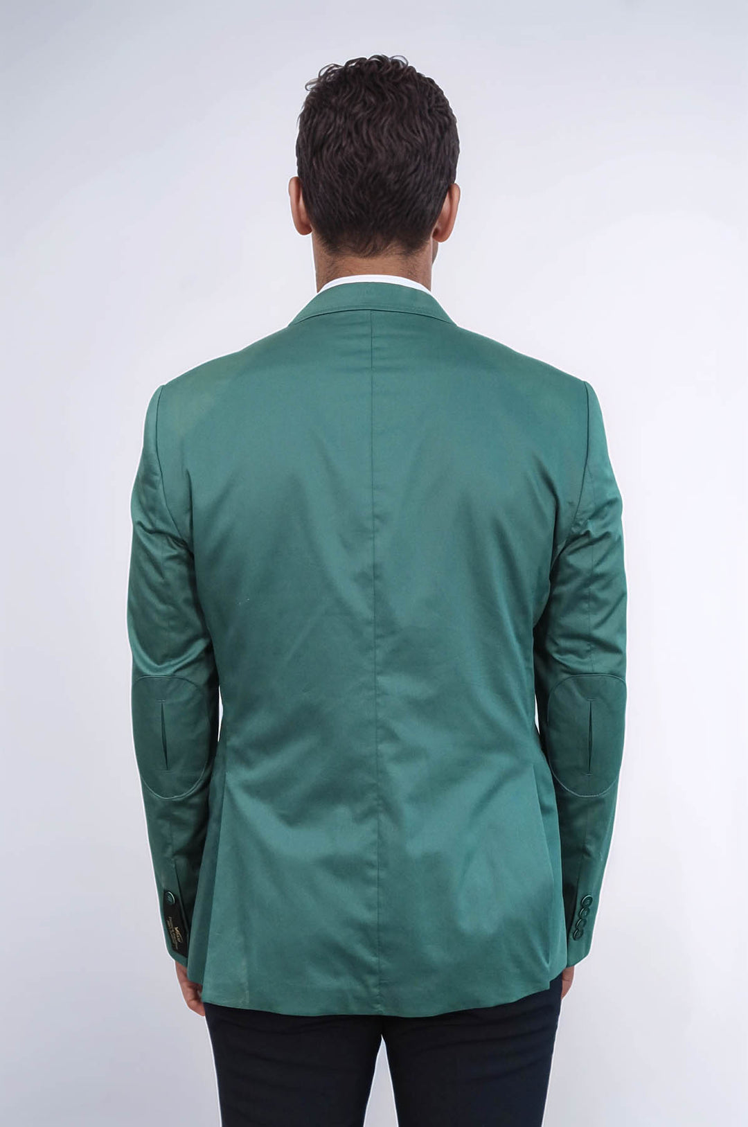 Blazer vert en coton modelé - Wessi