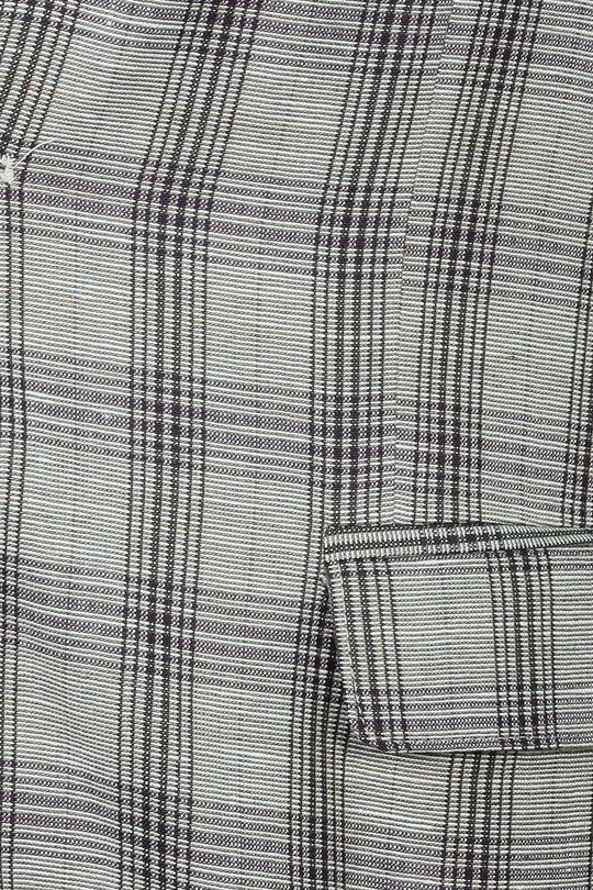 Blazer Beige Con Un Solo Botón Y Cuello Ancho En Punta - Wessi