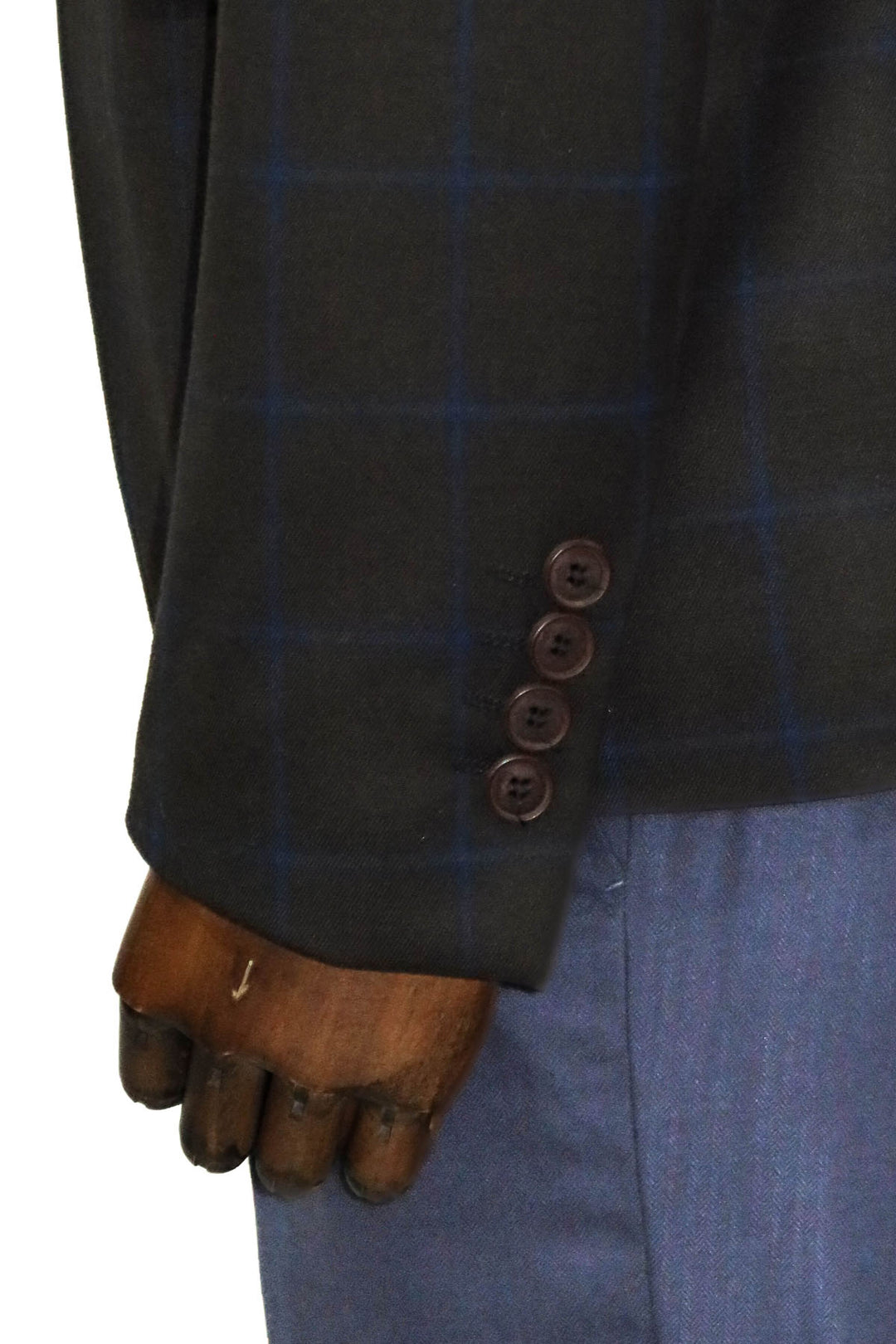 Plaid Brown Jacket with Handkerchief - Wessi