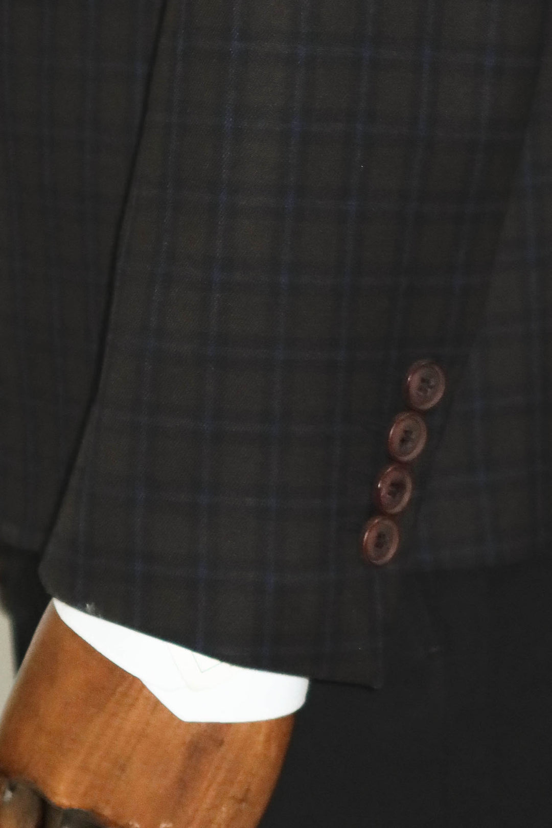 Plaid Brown Jacket with Handkerchief - Wessi