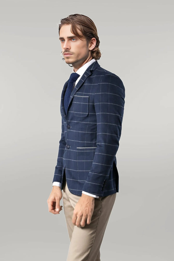 Modeled Slim Fit Navy Blue Jacket | Wessi