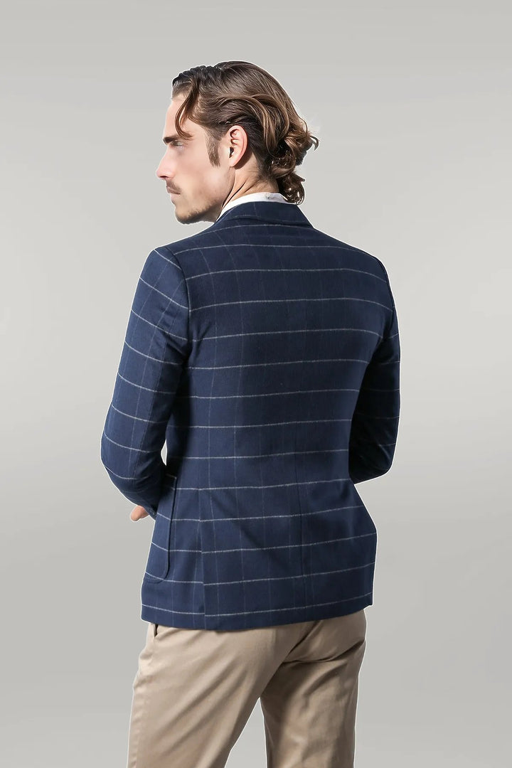 Modeled Slim Fit Navy Blue Jacket | Wessi