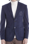 Bag Pocket Rigging Velvet Navy Blue Jacket-Wessi