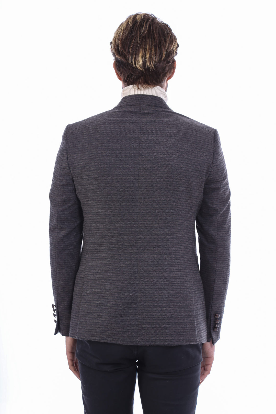 Blazer marrón con doble botonadura y corte slim - Wessi