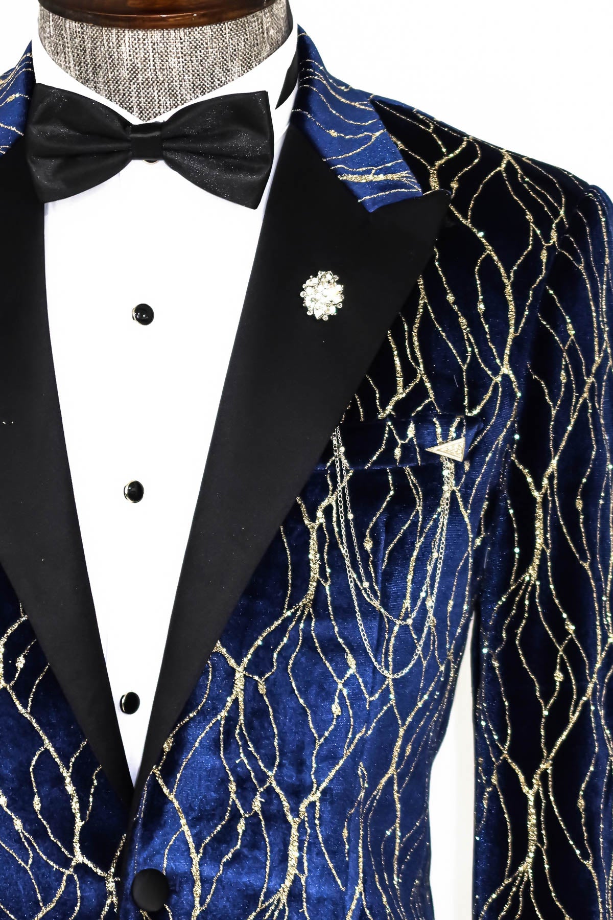 Gold and blue blazer hotsell