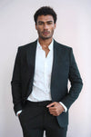 Plain Slim Fit Sport Black Men Blazer - Wessi