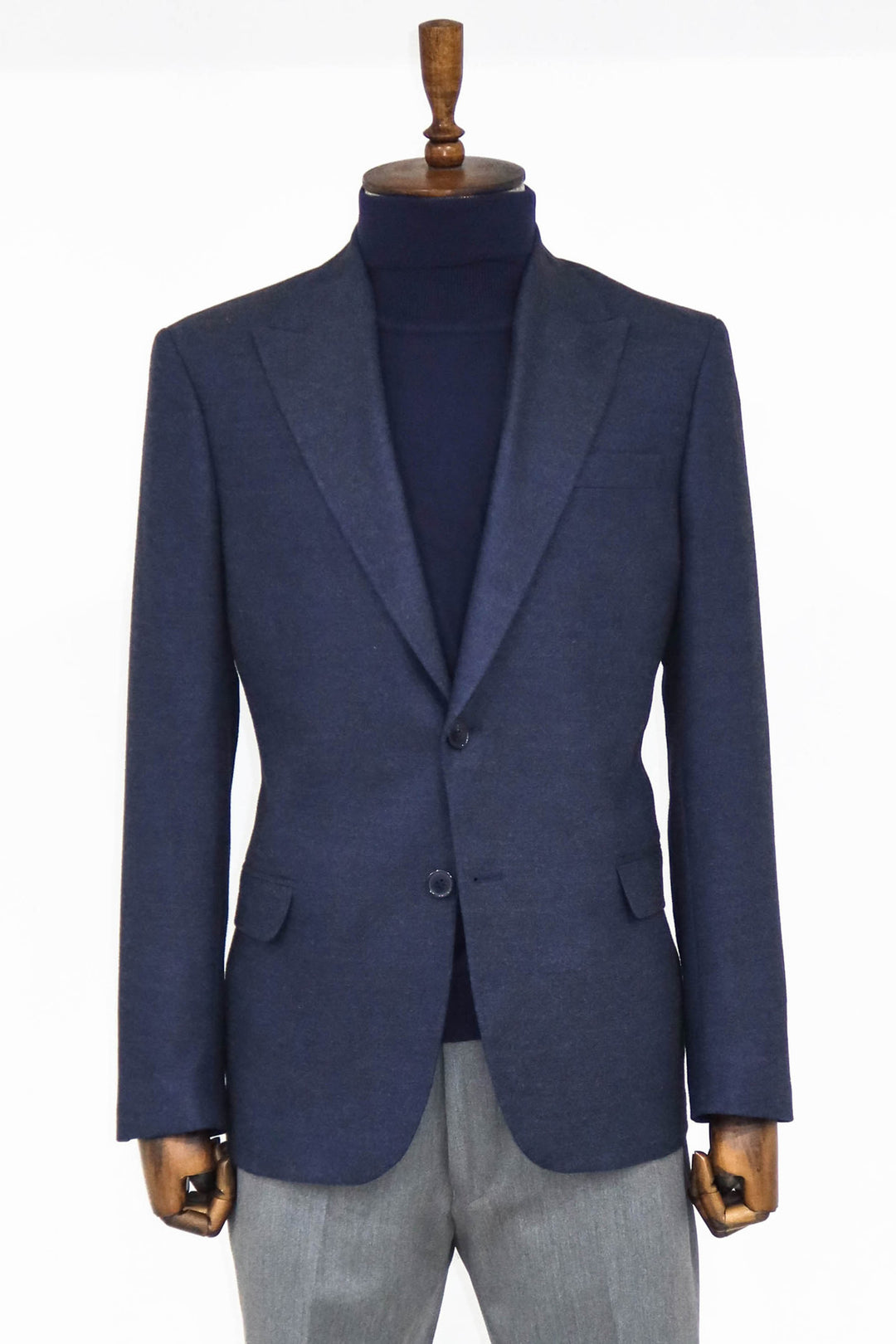 Blazer Hombre Liso Slim Fit Sport Azul Marino - Wessi