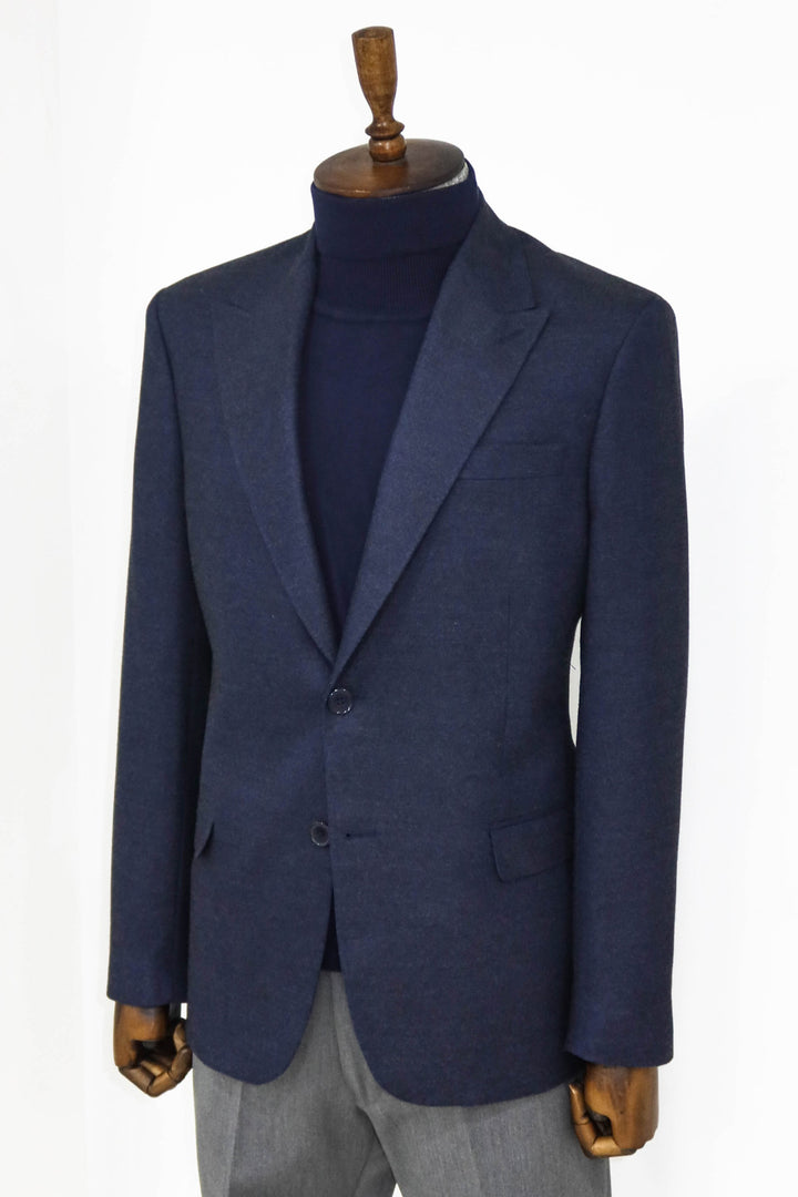 Blazer Hombre Liso Slim Fit Sport Azul Marino - Wessi