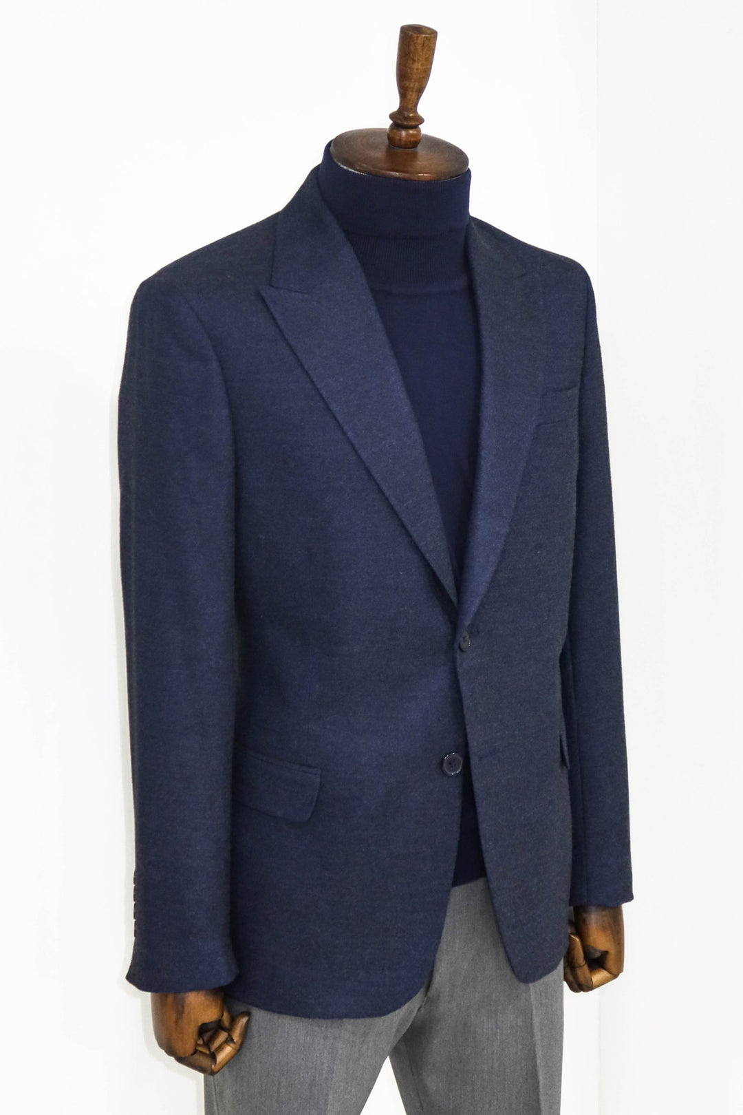 Blazer Hombre Liso Slim Fit Sport Azul Marino - Wessi