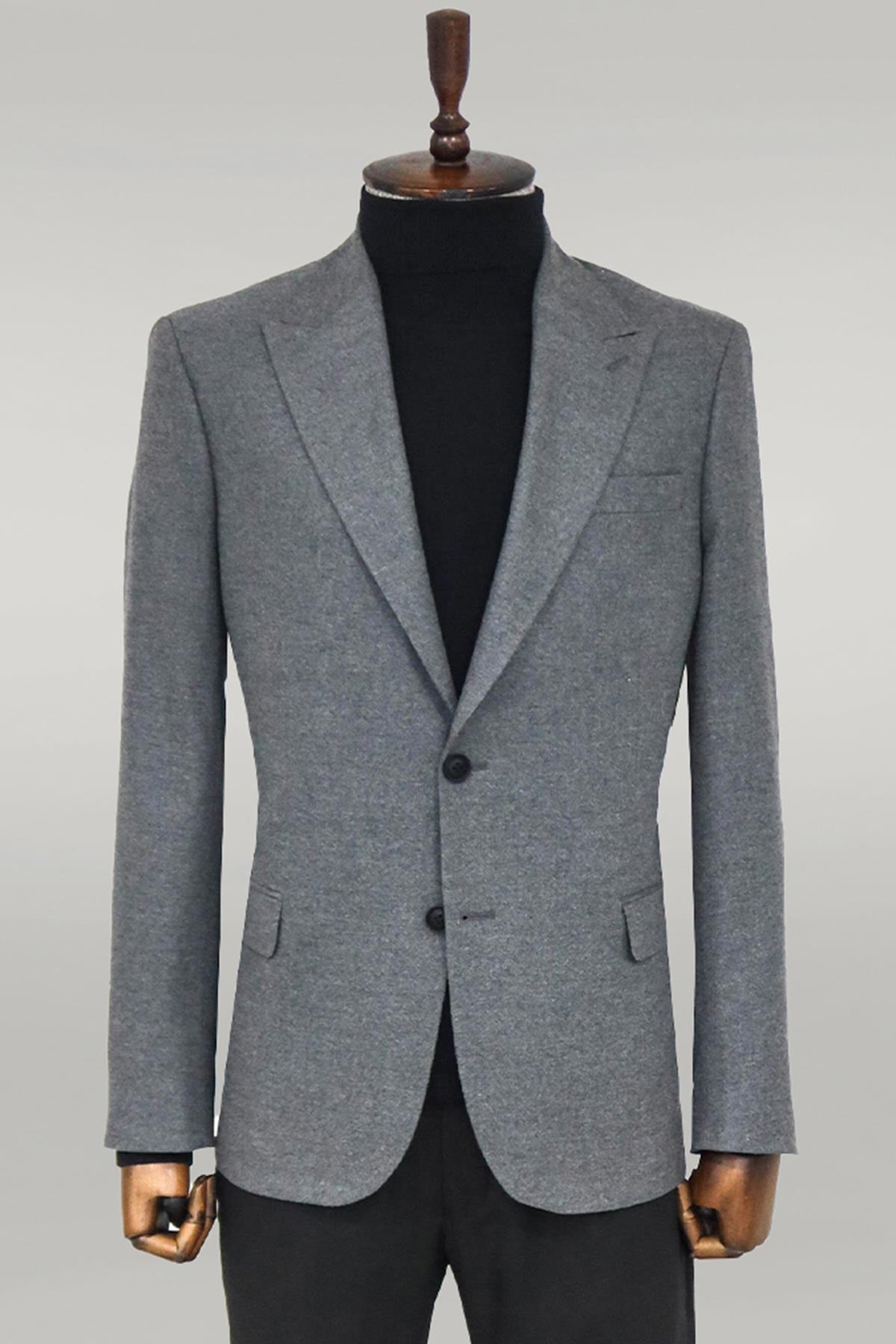 Grey sport coat slim fit best sale