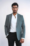 Plain Slim Fit Sport Grey Men Blazer - Wessi