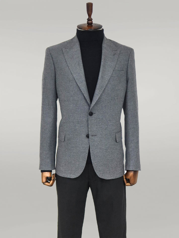 Blazer Hombre Liso Slim Fit Sport Gris - Wessi