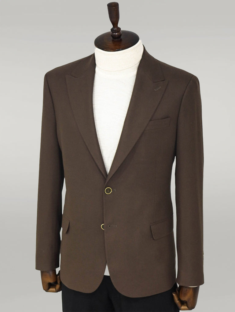 Blazer Hombre Liso Slim Fit Sport Marrón - Wessi