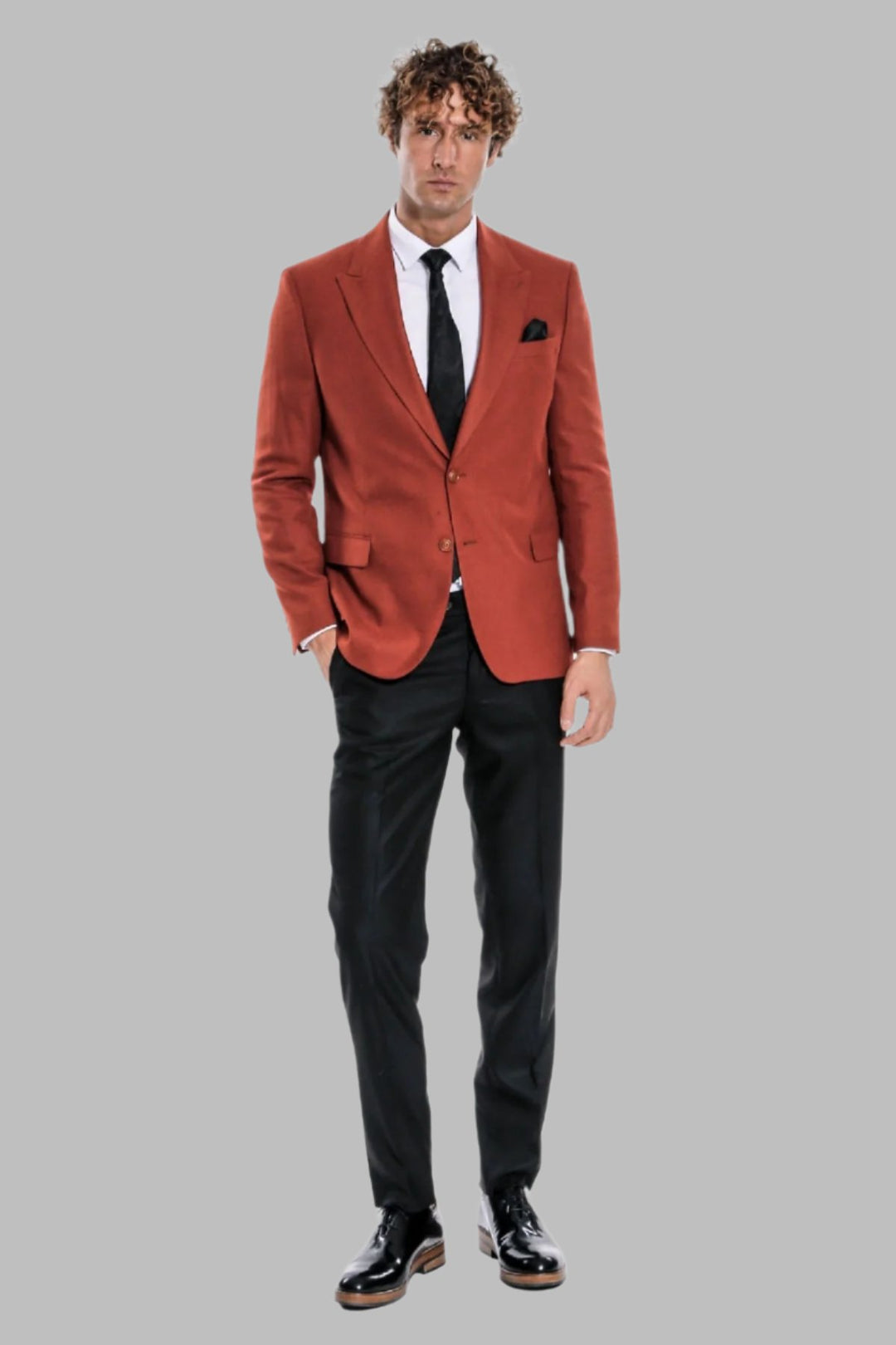 Blazer Hombre Liso Slim Fit Sport Burdeos - Wessi