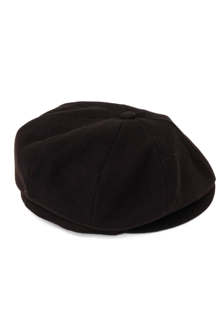 Black Wool Gatsby Men Hat - Wessi