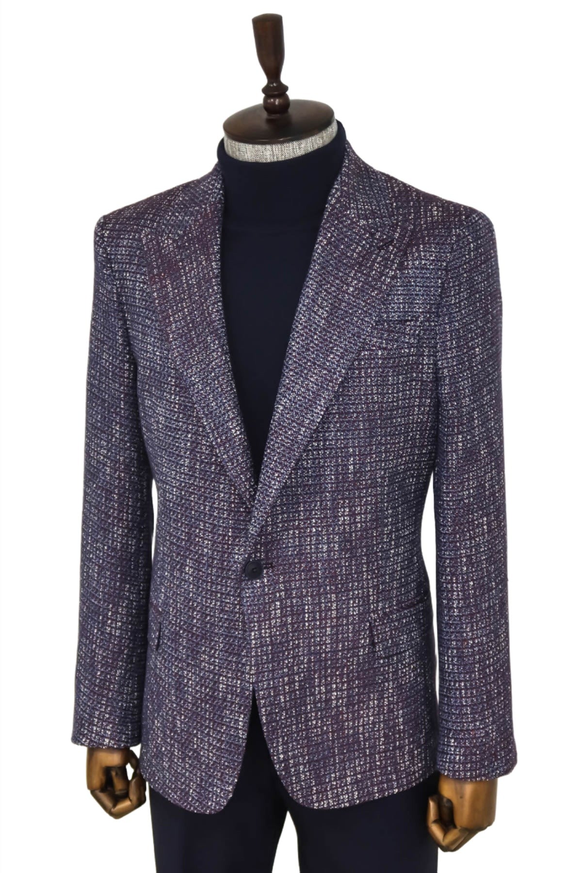 Slim Fit Patterned Sport Purple Men Blazer Wessi