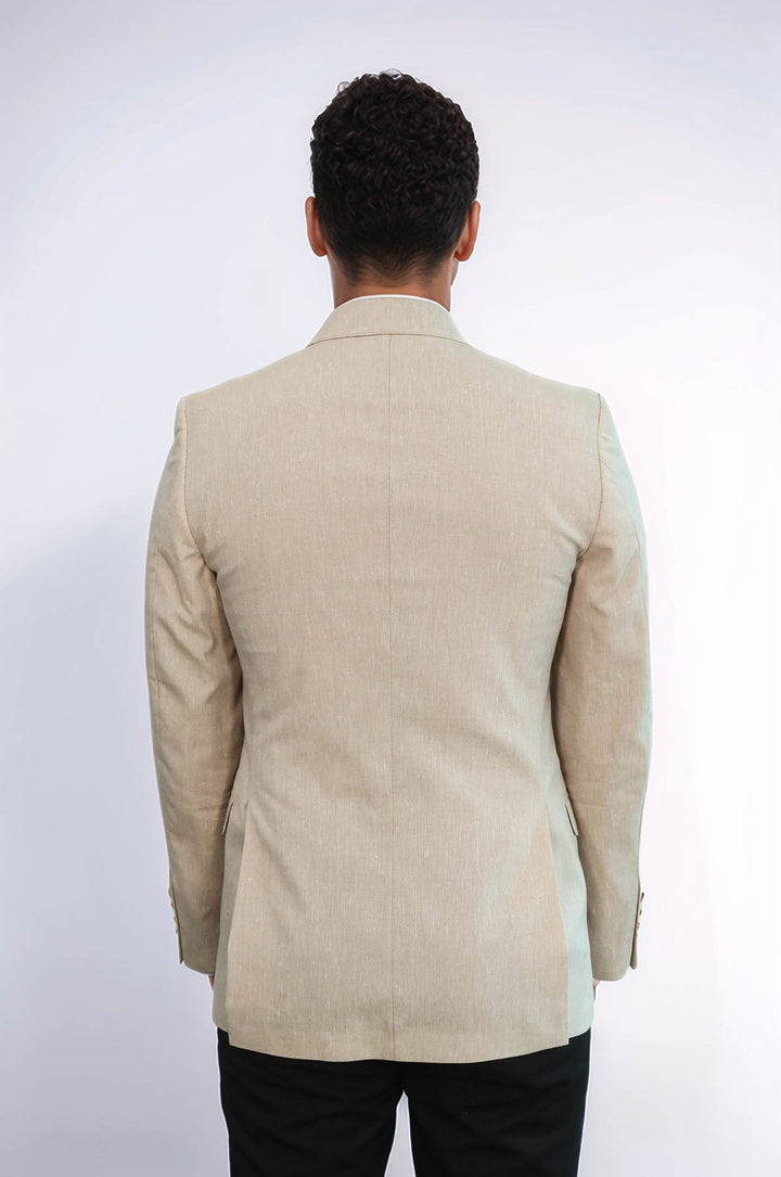 Giacca beige slim fit con revers a lancia - Wessi