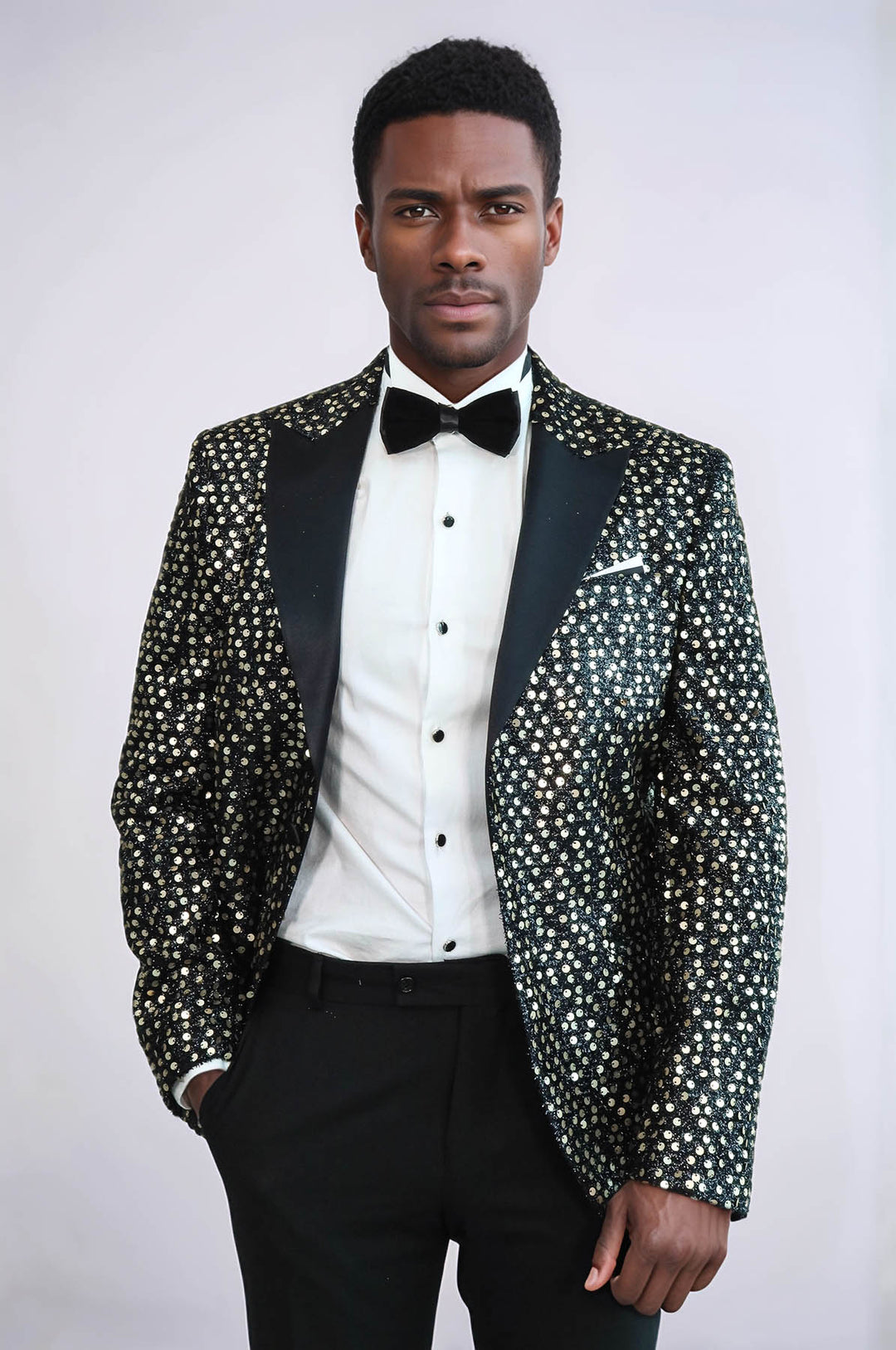 Smoked Sparkly Patterned Party Blazer | Wessi