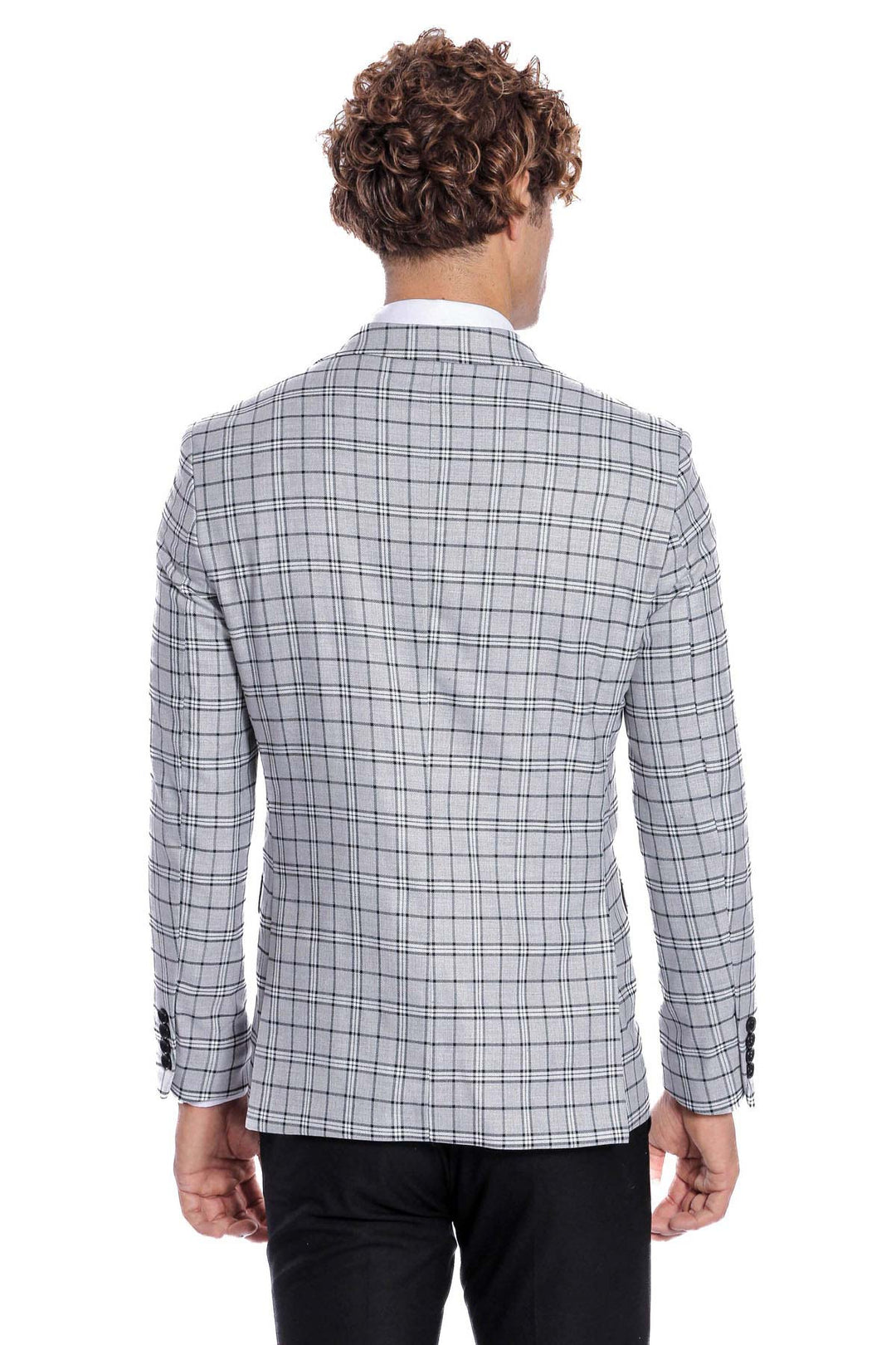 Checked Brown Men Blazer - Wessi