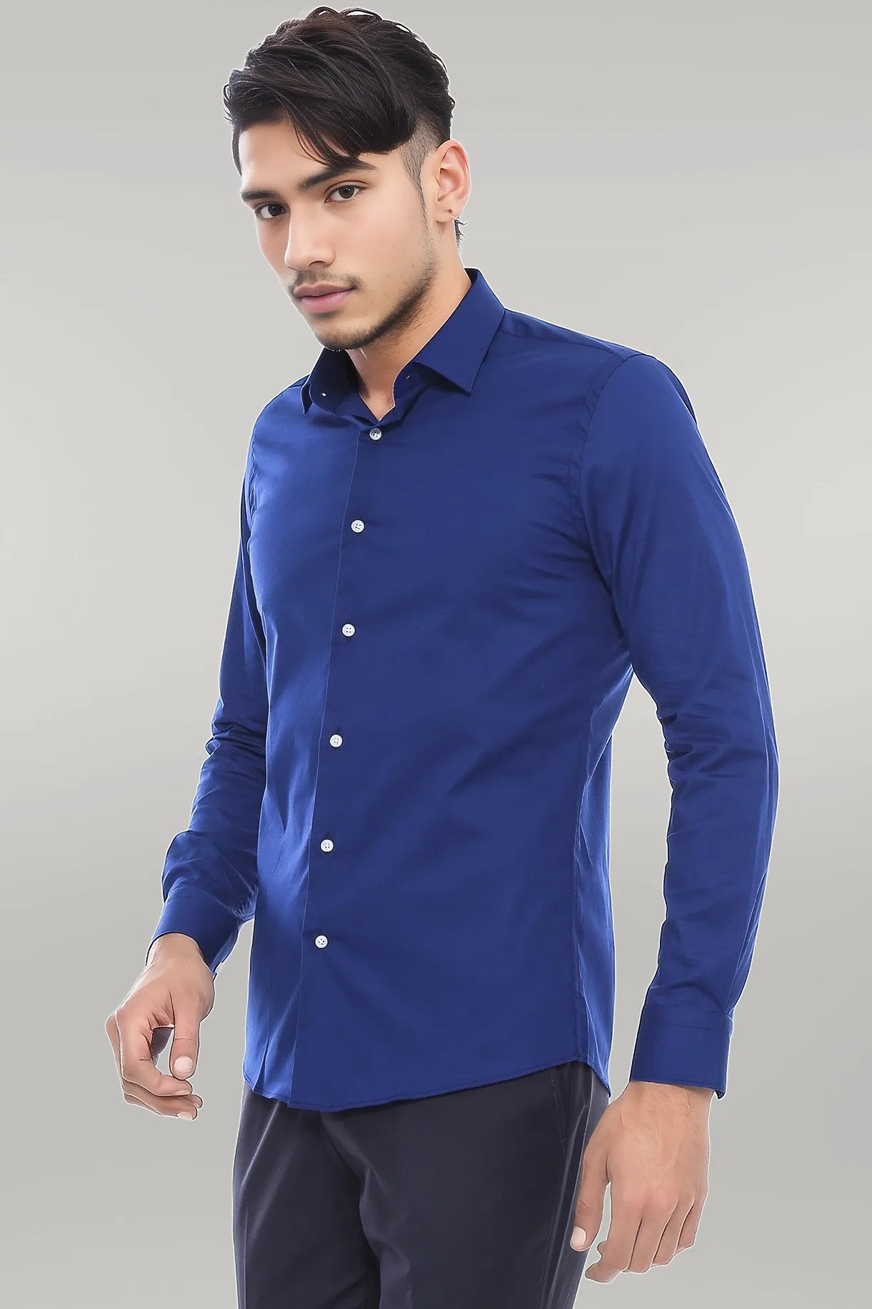 Camisa azul indigo sale