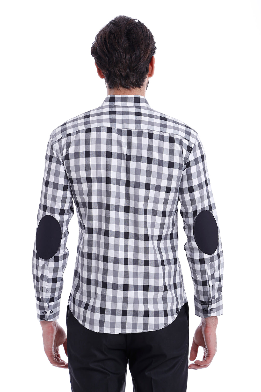 Slim Fit Plaid Patterned Grey Shirt - Wessi