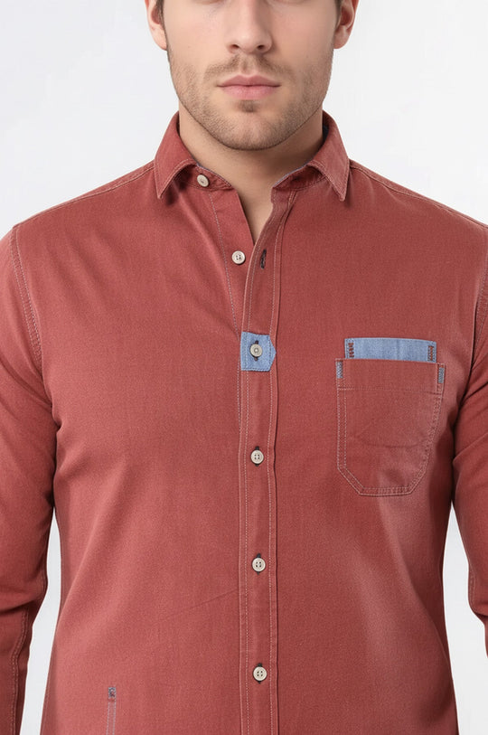 Camicia Borgogna Chiaro - Wessi