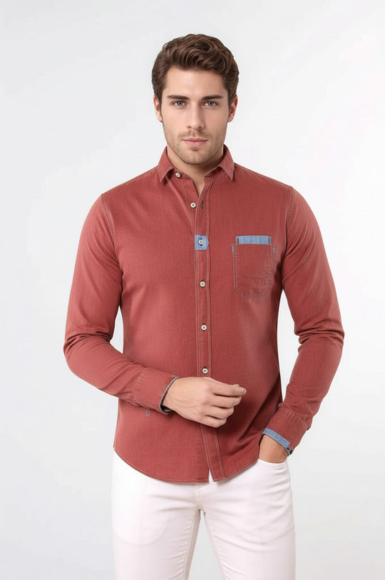 Camicia Borgogna Chiaro - Wessi