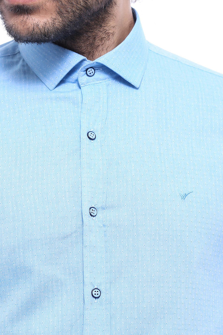 Light Blue Cotton Shirt for Men | Wessi