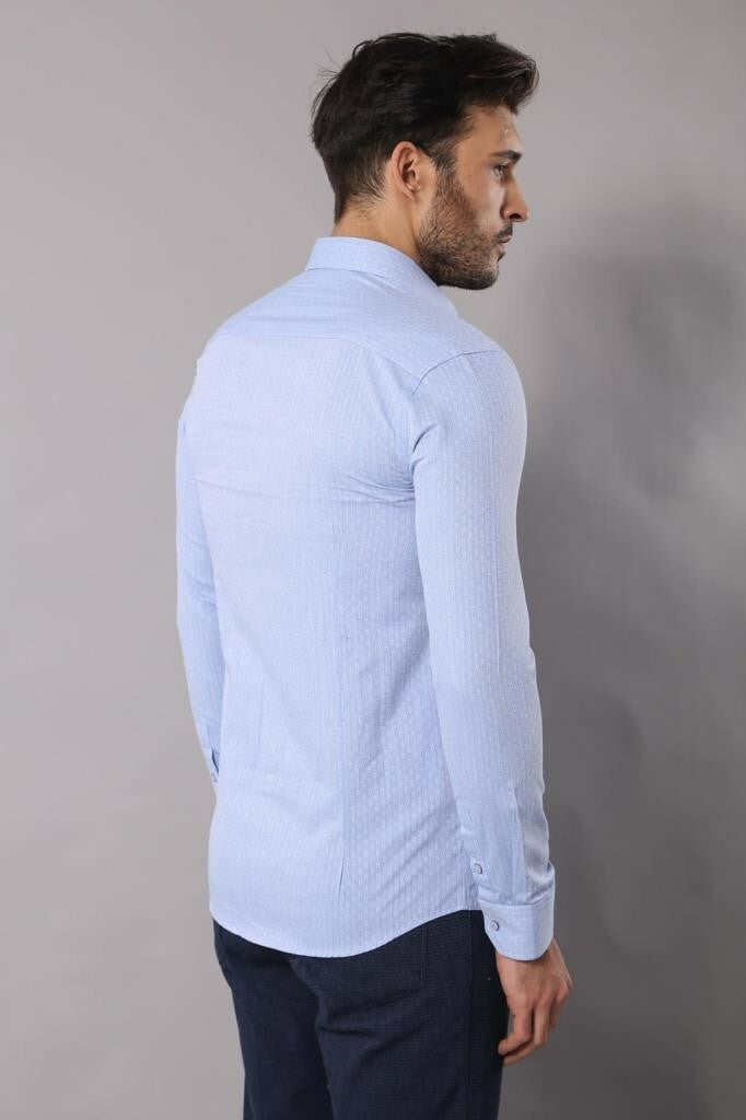 Light Blue Cotton Shirt for Men | Wessi