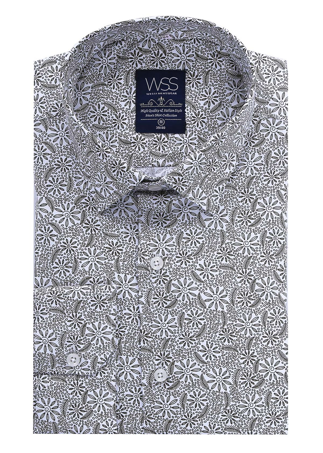 Floral Patterned Slim Fit Shirt | Wessi - Wessi