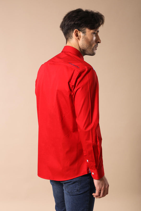 Camicia Cruise Yachting Crested Rosso-Bianco-Wessi