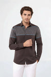 Printed Cotton Brown Shirt - Wessi