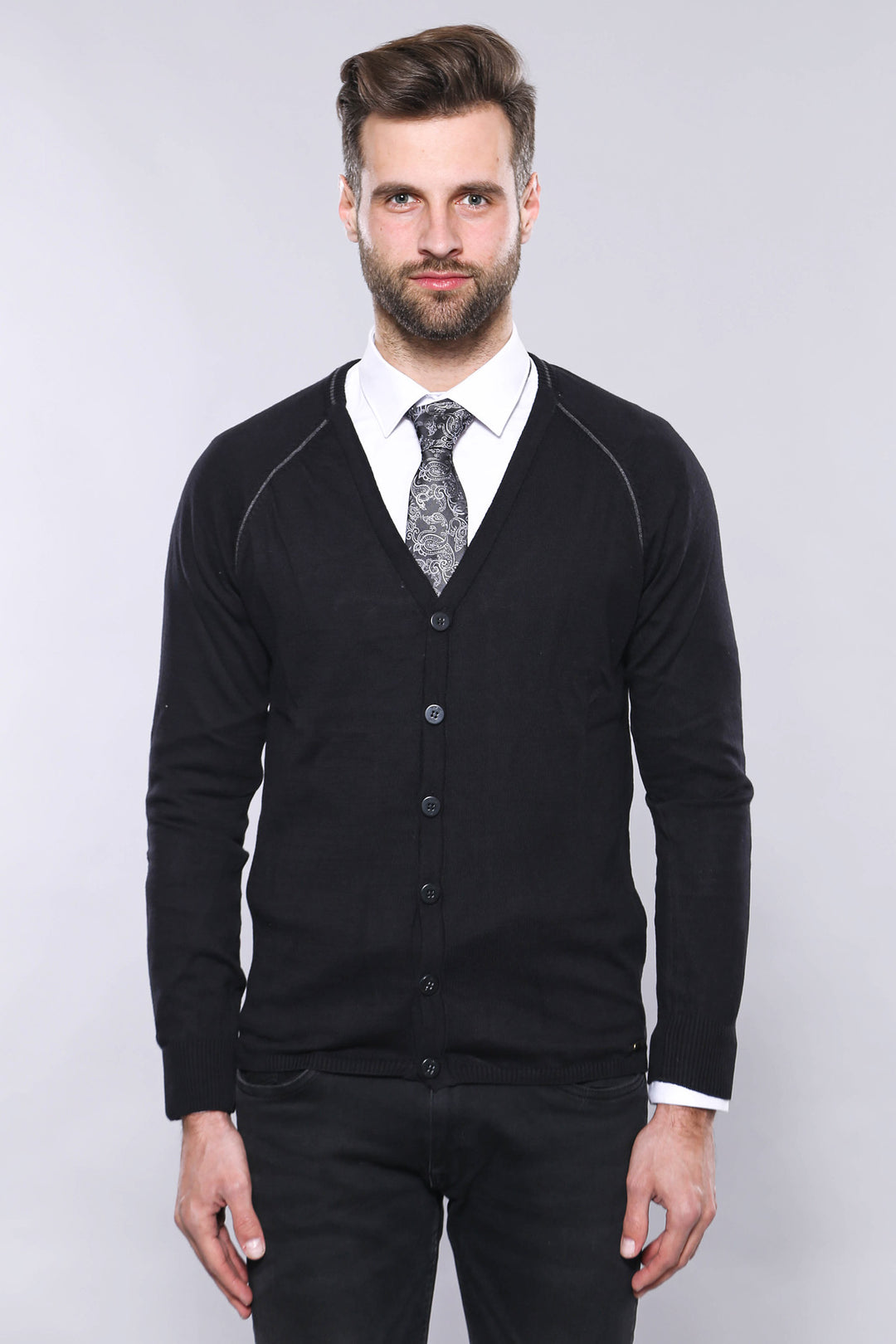 Black Cotton Knitwear - Wessi