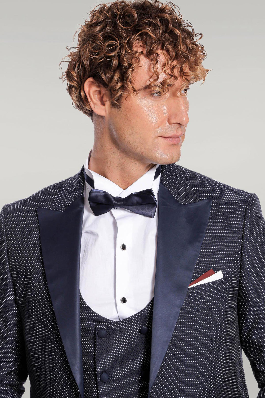 Navy Blue Tuxedo Suit - Wessi