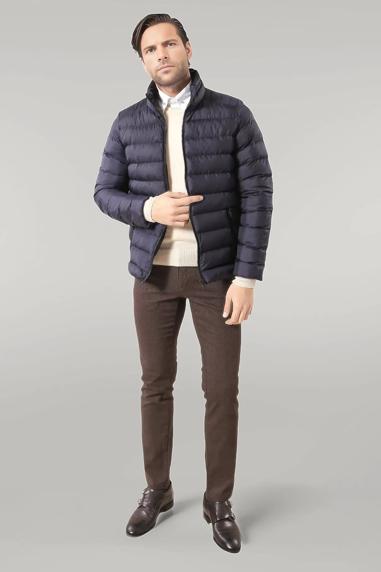 Navy Short Men Down Jacket Wessi